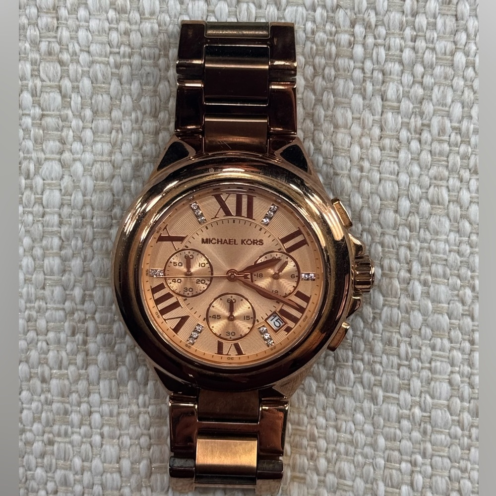 MK Runway Rose Gold-Tone Watch for WOMEN